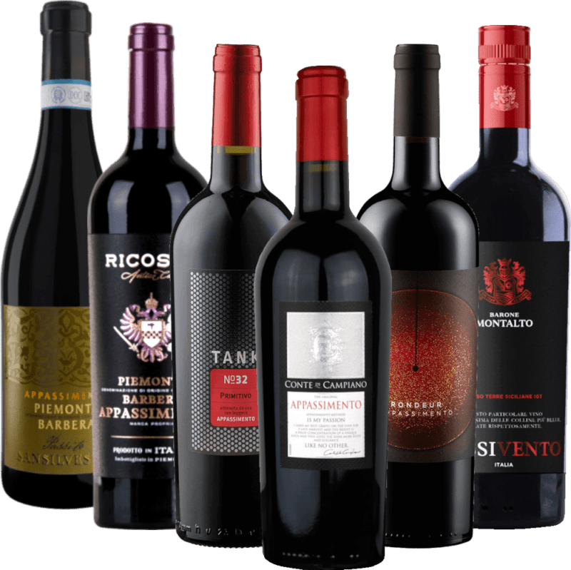 Viagem de prazer com Appassimento ensolarado - Pacote de degustação 6x