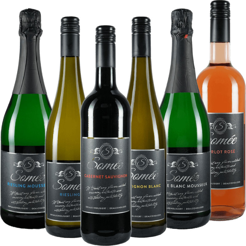Apreciação de vinho sem álcool com Somée - Pack de 6 garrafas de produtor