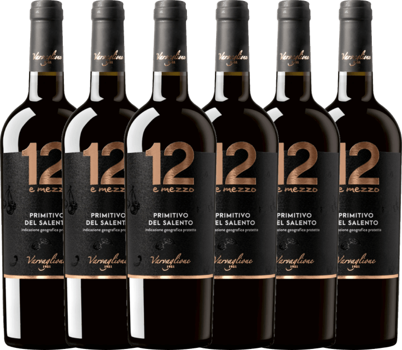 6er Vorteils-Weinpaket - 12 e Mezzo Primitivo - Varvaglione