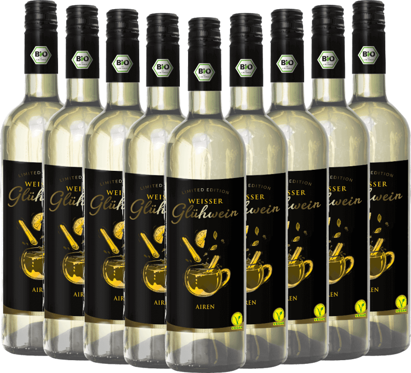 9x Vorteils-Weinpaket Weißer Glühwein Airen Bio - P&P Weine