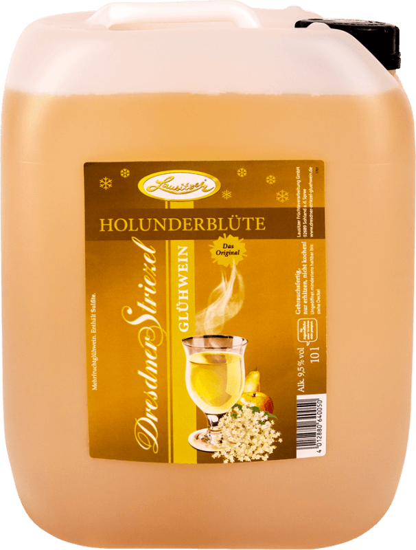 Dresdner Striezel vinho quente Flor de sabugueiro 10 l recipiente - Lausitzer