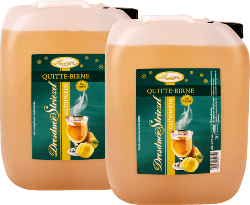 Dresdner Striezel vinho quente marmelo-pêra 10 l recipiente - Lausitzer