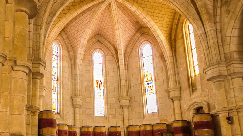Blick in die Kapelle in Ordonnac, heute ein Lager Blick in die Kapelle in Ordonnac, heute ein Lager