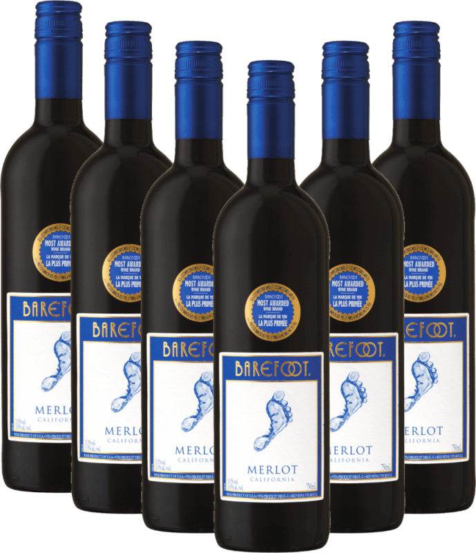 6er Vorteils-Weinpaket Merlot - Barefoot
