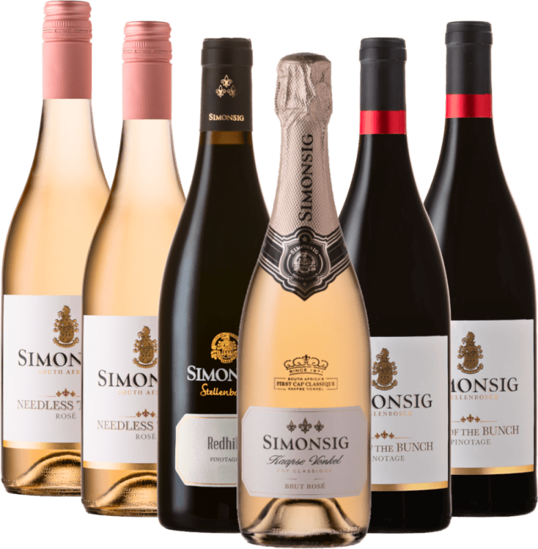 Pinotage em todas as facetas de Simonsig - Pacote de 6 unidades para conhecer