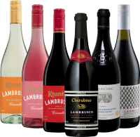 Conjunto vantajoso de 6 garrafas de vinho – Lambrusco de Itália