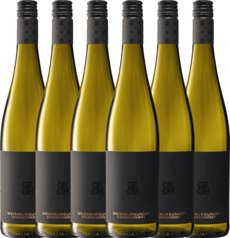 6er Vorteils-Weinpaket - Grohsartig Weißburgunder Chardonnay - Groh