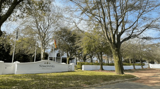 Entrada na vinícola Simonsig