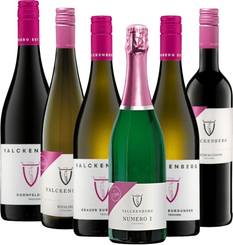 A variedade de vinhos de P.J. Valckenberg - pacote de introdução 6x