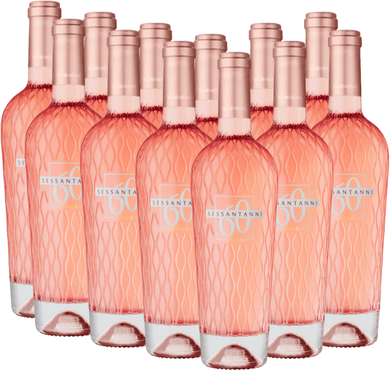 Sessantanni Primitivo Rosé Salento IGP - Cantine San Marzano - pacote vantajoso 12x