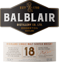 Vorschau: 18 Years Old Whisky - Balblair Distillery
