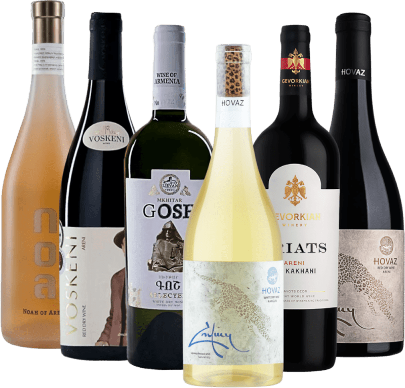 Caminhos do vinho da Armênia de Vajoz Dsor a Tavush - Pacote de degustação 6x