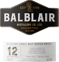 Vorschau: 12 Years Old Whisky - Balblair Distillery