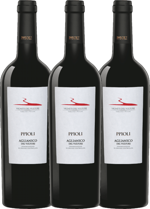 3er Vorteils-Weinpaket - Pipoli Aglianico del Vulture DOC - Vigneti del Vulture