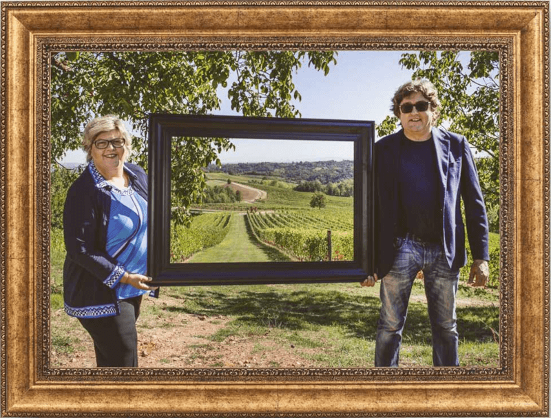 Geschwister Bologna im Weinberg