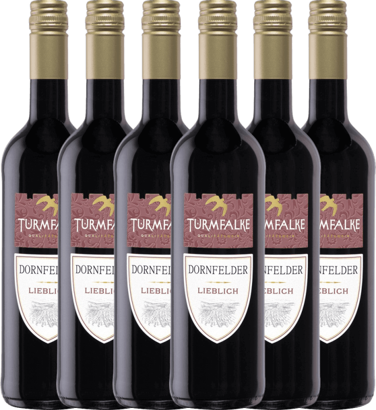 6er Vorteils-Weinpaket - Dornfelder lieblich - Turmfalke