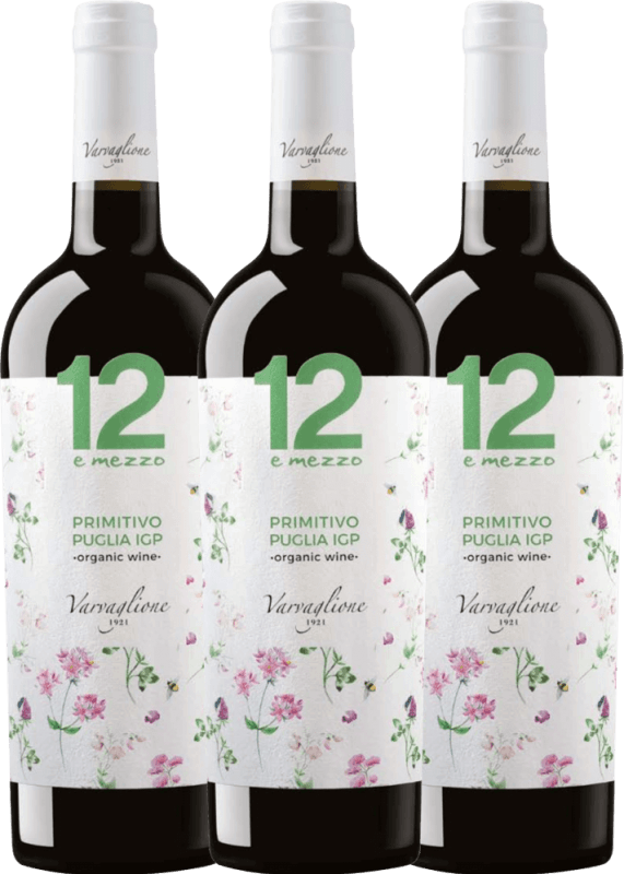 3er Vorteils-Weinpaket - 12 e Mezzo Primitivo Organic - Varvaglione