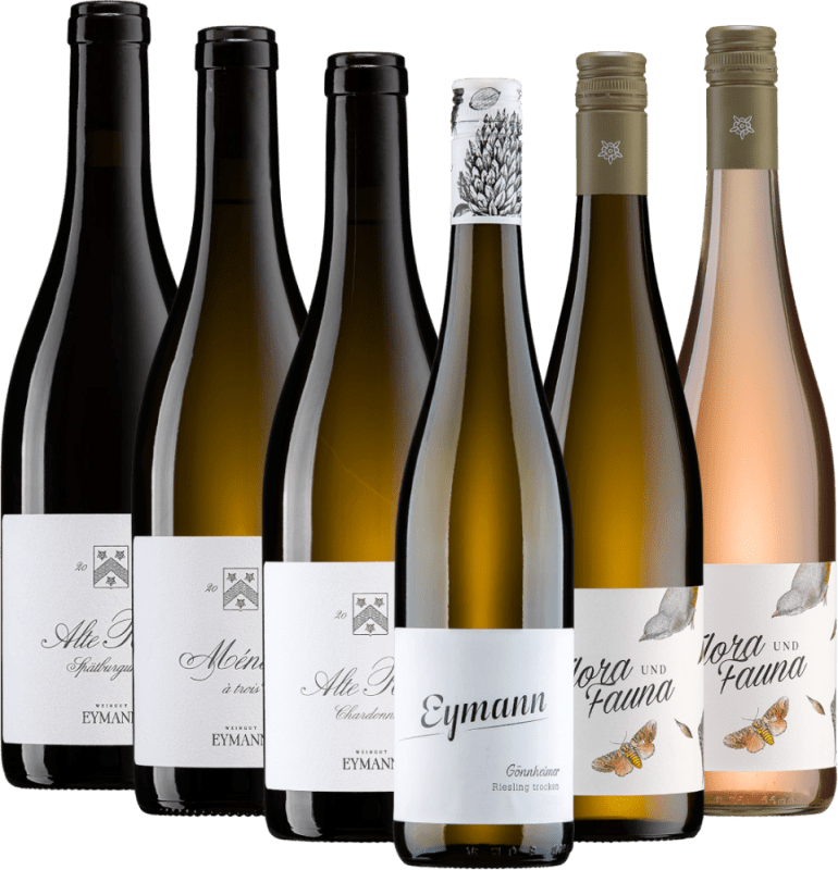 Vinhos biodinâmicos da adega Eymann - pacote de degustação 6x