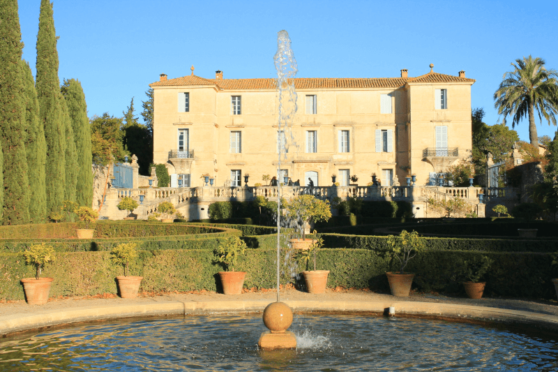 Vignobles um Montagnac Schloss Flaugergues bei Montpellier