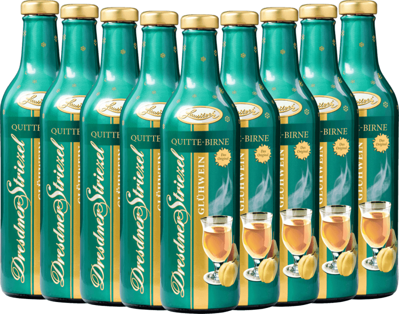 9x Vorteils-Weinpaket Dresdner Striezel Glühwein Quitte Birne - Lausitzer