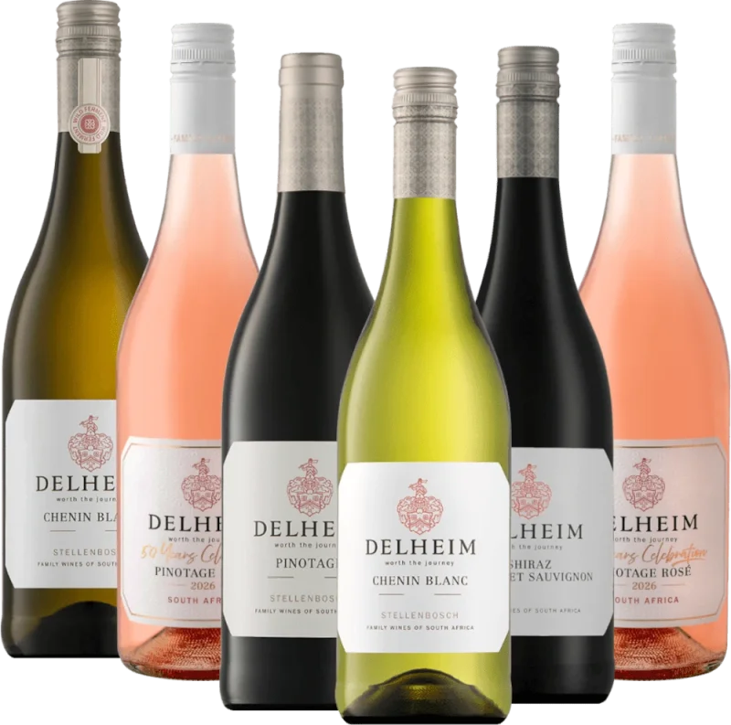 Momentos especiais com vinho com Delheim – pacote de degustação 6x
