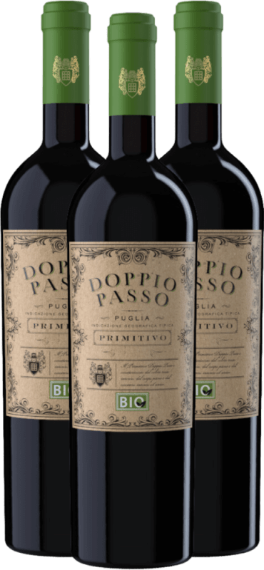 3er Vorteils-Weinpaket - Doppio Passo Bio Primitivo Puglia IGT - CVCB