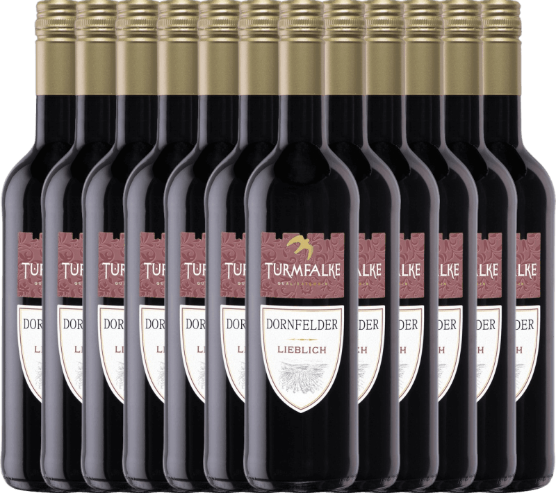 12er Vorteils-Weinpaket - Dornfelder lieblich - Turmfalke