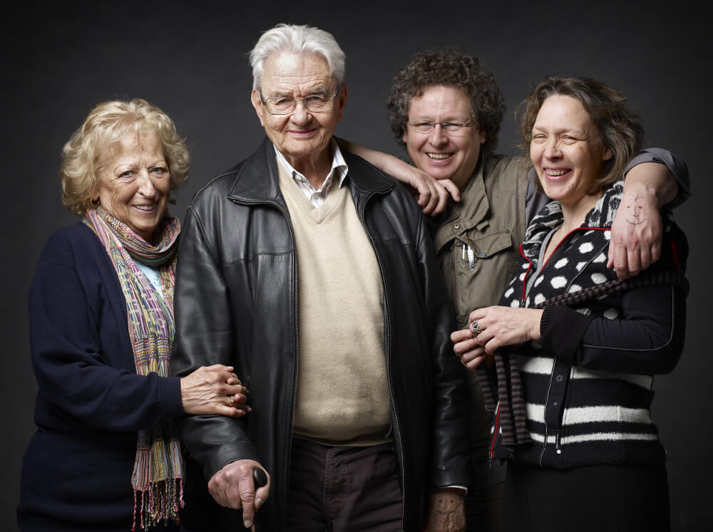 Rolf van der Niepoort com a esposa e os filhos Dirk e Verena Niepoort