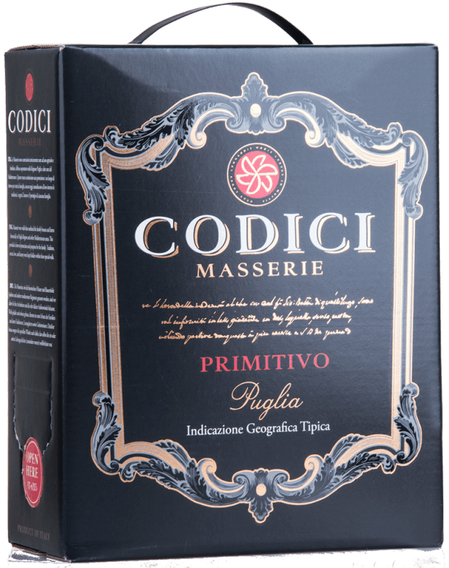 Codici Masserie Primitivo Puglia IGT 3,0 l Bag in Box - Mondo del Vino