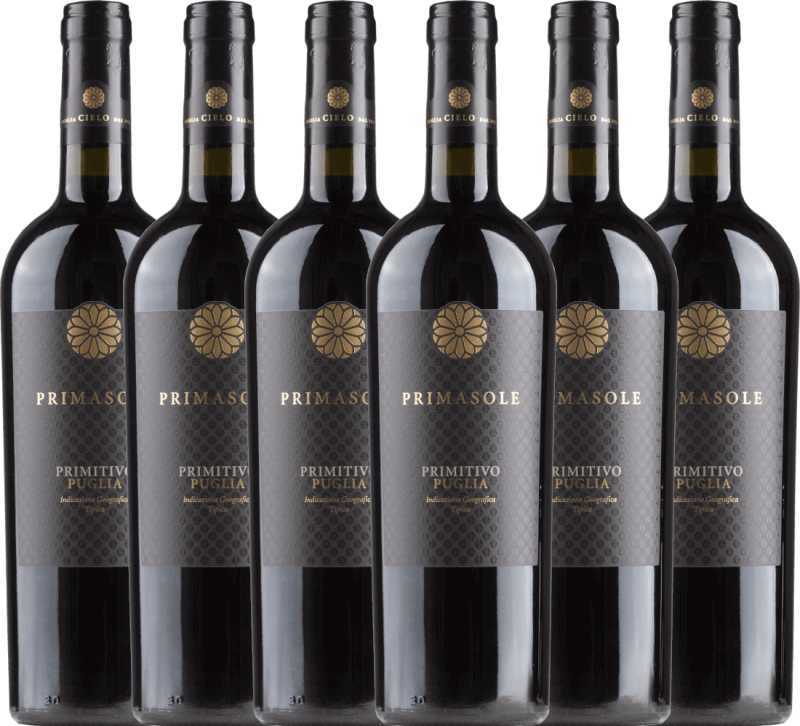 6er Vorteils-Weinpaket - Primasole Primitivo - Cielo e Terra
