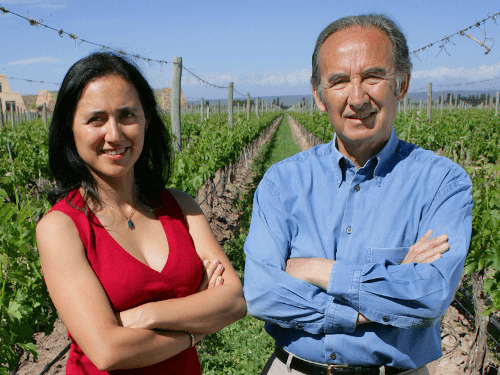 Nicolas Catena com sua filha Laura Nicolas Catena com sua filha Laura