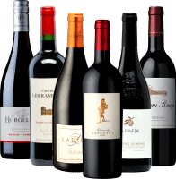 Vorschau: Viagem de Vinhos Tintos Franceses - Pacote de Degustação com 6 Garrafas