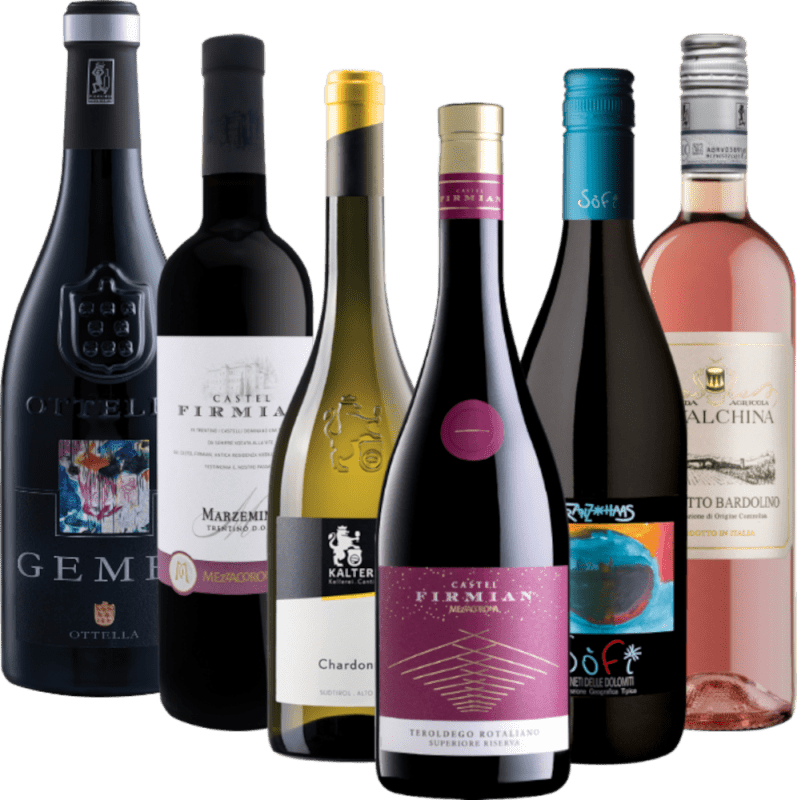 Campioni del Nord - 6x pacote de descoberta de vinhos do norte da Itália
