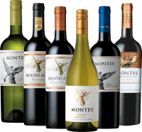 Vinhos chilenos de topo da Montes - pack de 6 do enólogo