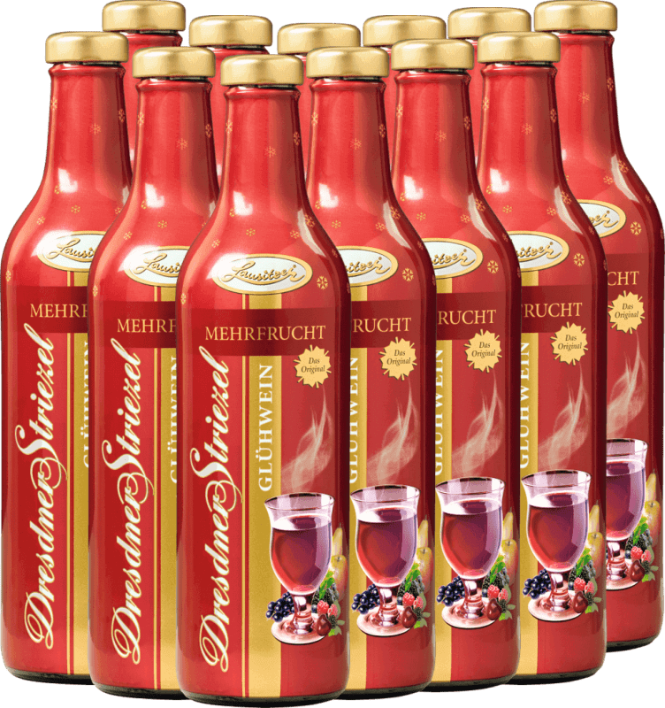 12x Vorteils-Weinpaket Dresdner Striezel Glühwein Mehrfrucht - Lausitzer