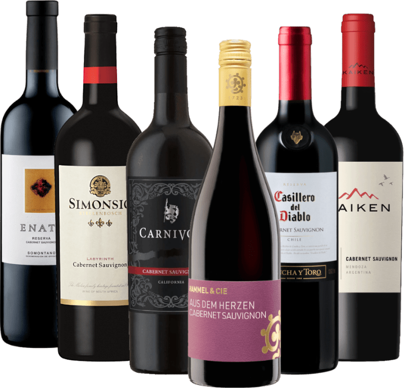 Com Cabernet Sauvignon around the World - conjunto de 6 castas de uvas