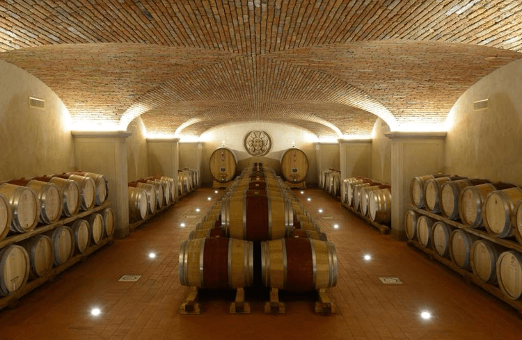 Im Weinkeller von Villa Santo Stefano Im Weinkeller von Villa Santo Stefano